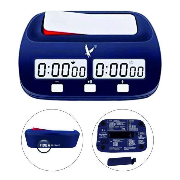 CHESS CLOCK 140*93*49MM KK9908  FIDE APR.38 TIMING MODES