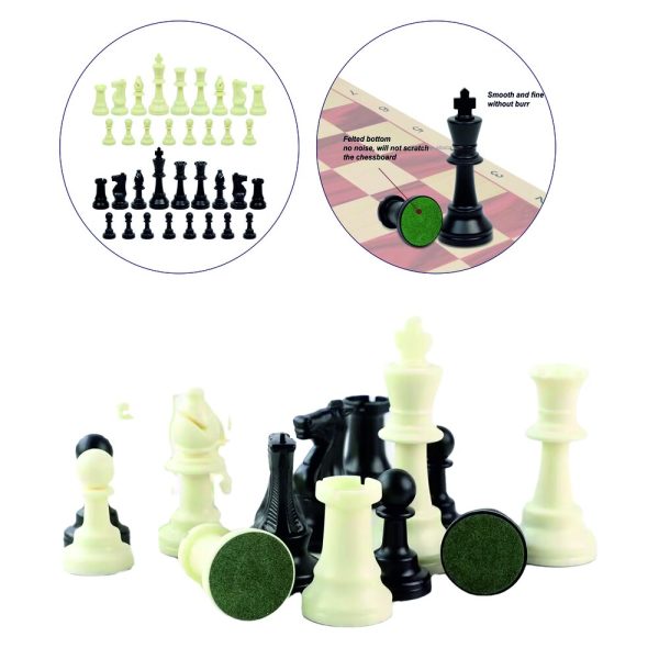 CHESS PIECES UNWEIGHTED KING TALL 95MM PS MATERIAL 34P/SET WG-QZ01