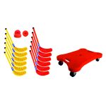 SCOOTER HOCKEY STICKS SET-SENIOR(12 BUTTERFLY SCOOTER,12STICKS(28MM)2PVC PUCKS&1SOFT PVC BALL