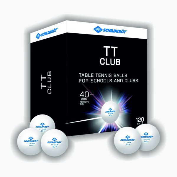 Donic-Schildkröt Table Tennis Ball TT Club 608532 Training Ball in Poly 40+ Quality Pack of 120 in Large Box White