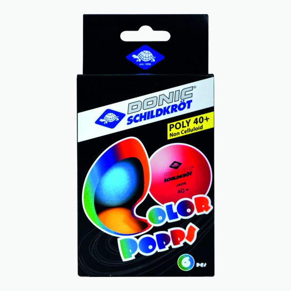 TABLE TENNIS BALL COLOUR POPPS POLY40+BALL (1*6)