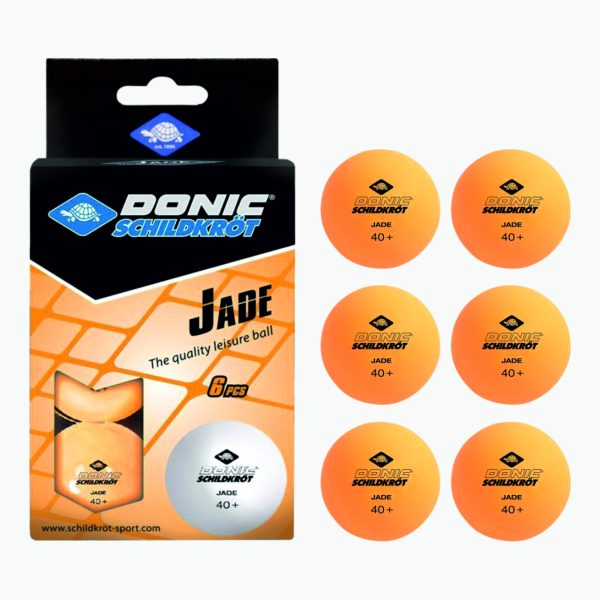 TABLE TENNIS BALL JADE POLY40+SPARE TIME 6PCS ORANGE 618378