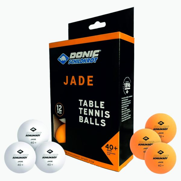 Schildkröt Donic Jade Table Tennis Ball Poly 40+ Quality, White, Orange or in Colour Mix,12 Pieces