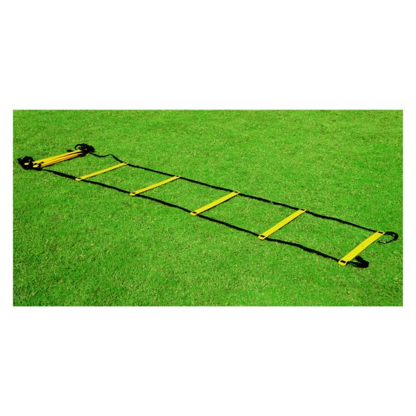 AGILITY LADDER- SUPERIA WIDE (FIXED -9M LONG, RUNGS-50 CM) COLOUR-YELLOW WITH LIGHT FABRIC BAG