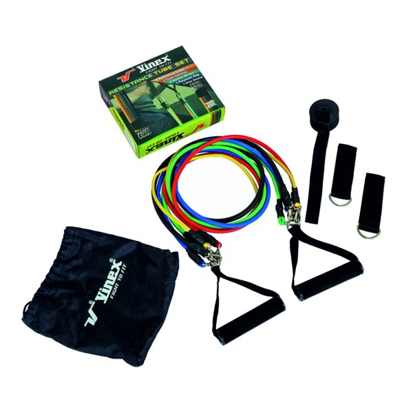 RESISTANCE TUBE 11/SET (TUBES 5, DOOR ANCHOR 1,ANKLE STRAPS 2, HANDLES 2, CARRYING BAG